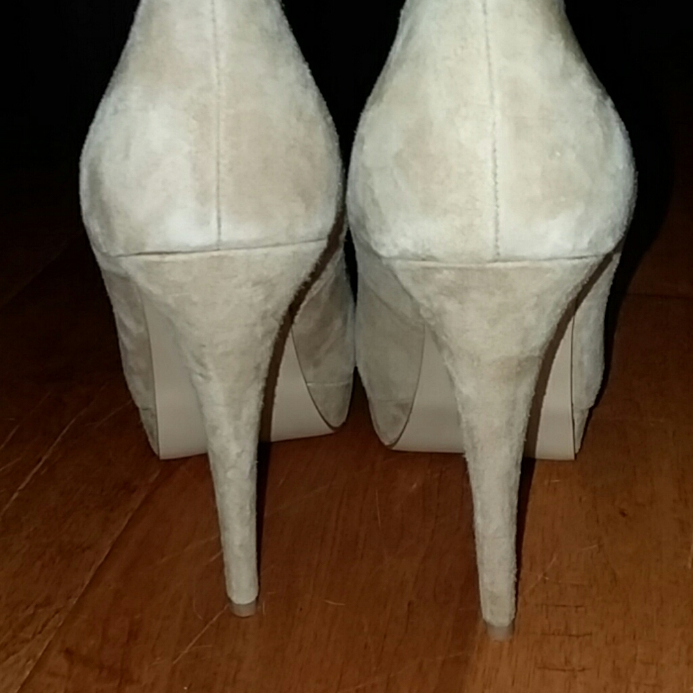 Aldo tan suede high heels leather pumps - Picture 4 of 7